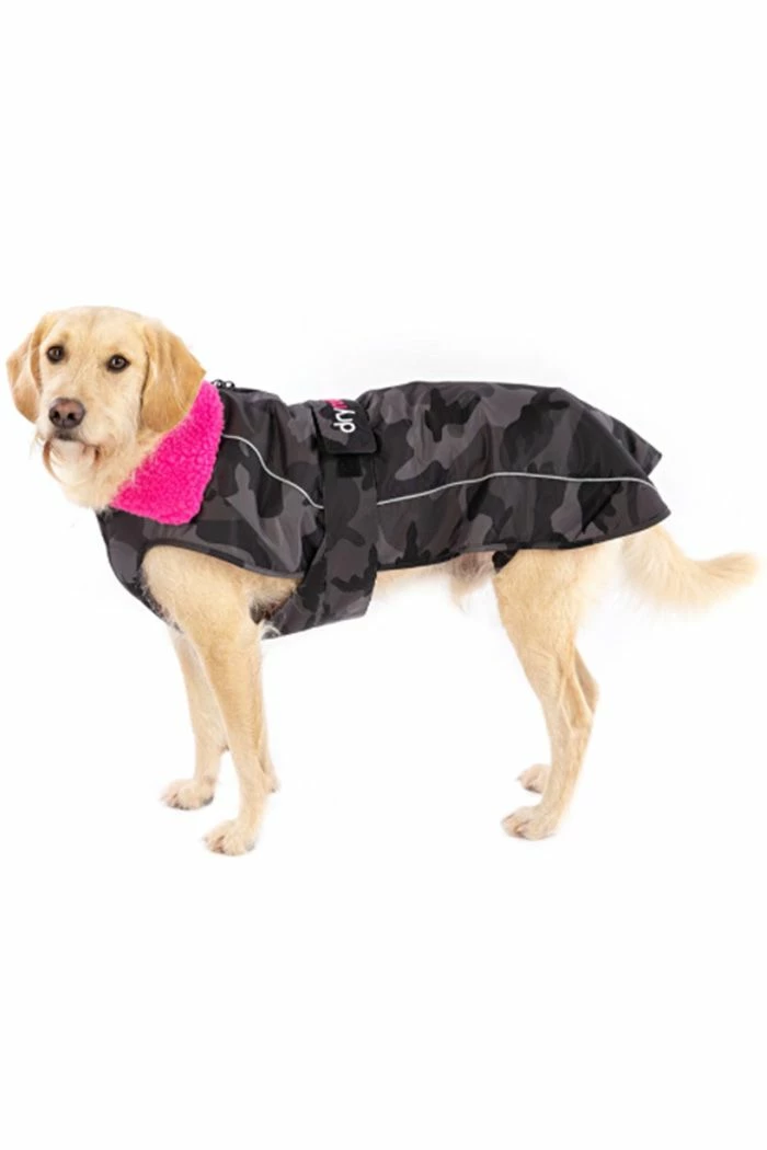 Dryrobe Dog Coat - Black Camo Pink 2 Dryrobe Dog Coat - Black Camo Pink - Image 2