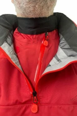 Palm Bora Unisex Jacket - Chilli Red -RED PADDLE CO. Sales bora jacket front detail 1