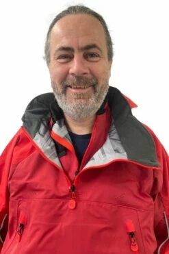 Palm Bora Unisex Jacket - Chilli Red -RED PADDLE CO. Sales bora jacket front smile 1