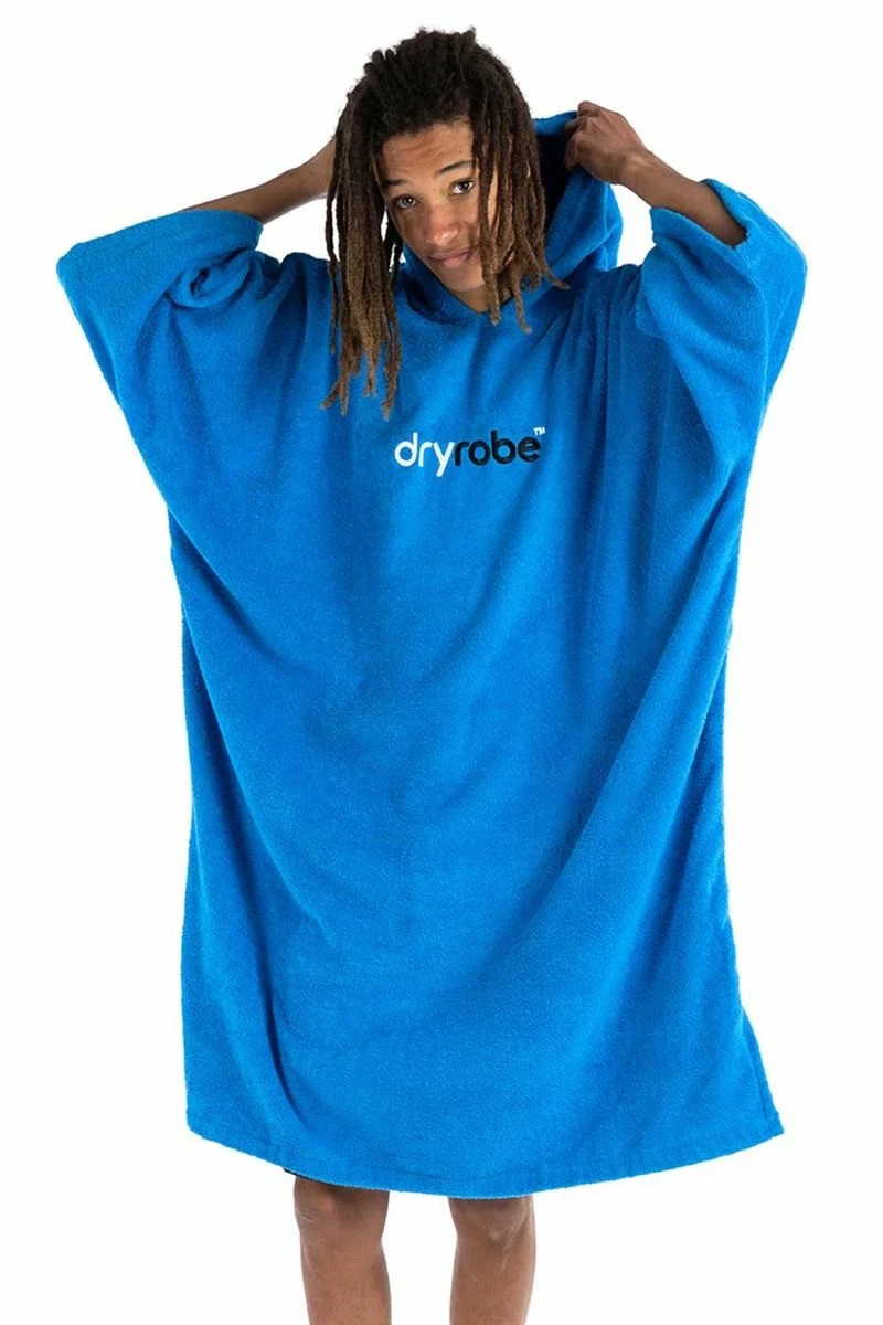 Dryrobe Towelling Changing Robe - Cobalt Blue 3 Dryrobe Towelling Changing Robe - Cobalt Blue - Image 3