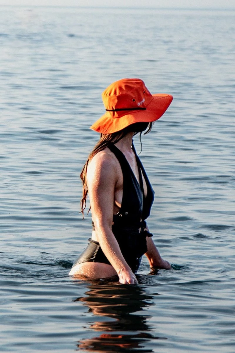 Dryrobe Quick Dry Brimmed Hat - Orange 7 Dryrobe Quick Dry Brimmed Hat - Orange - Image 7