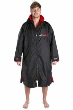 Dryrobe Long Sleeve - Black / Red