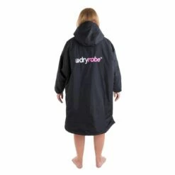 Dryrobe Long Sleeve - Black / Pink -RED PADDLE CO. Sales dryrobe pink long sleeve back