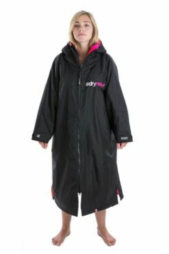 Dryrobe Long Sleeve - Black / Pink