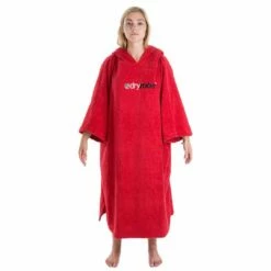 Dryrobe Towelling Changing Robe - Red -RED PADDLE CO. Sales dryrobe red towel.2