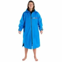 Dryrobe Long Sleeve - Cobalt Blue / Black -RED PADDLE CO. Sales dryrobe advance long sleeve cobalt blue black small