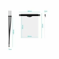 Fidlock Self Sealing Waterproof Phonecase - Large -RED PADDLE CO. Sales fidlock dry bag medi protective cover sup case transparent measurements 1