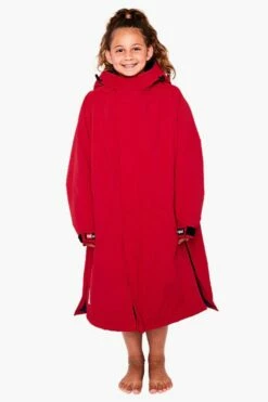 Red Original Kids Waterproof Changing Robe - Red