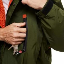 Red Original Pro Changing EVO Jacket - Long Sleeve - Parker Green -RED PADDLE CO. Sales red original pro changing evo pocket detail