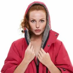 Red Original Pro Changing Jacket 2.0 EVO Long Sleeve - Fuchsia Pink -RED PADDLE CO. Sales red original pro changing jacket 2.0 long sleeve fuchsia pink hood detail female